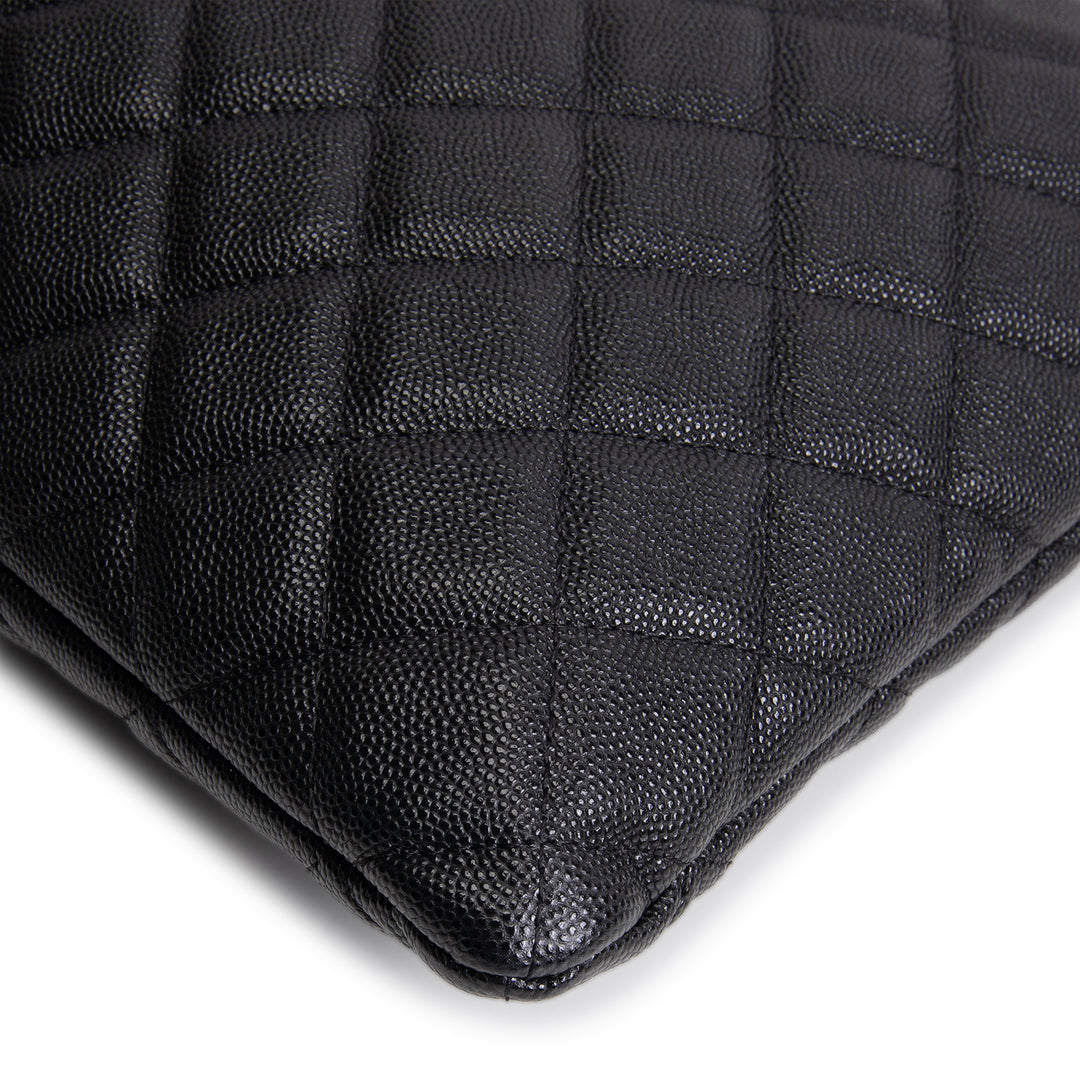 CHANEL Caviar Large O-Case - Black