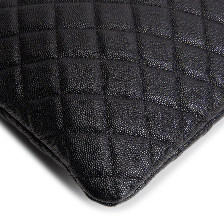CHANEL Caviar Large O-Case - Black