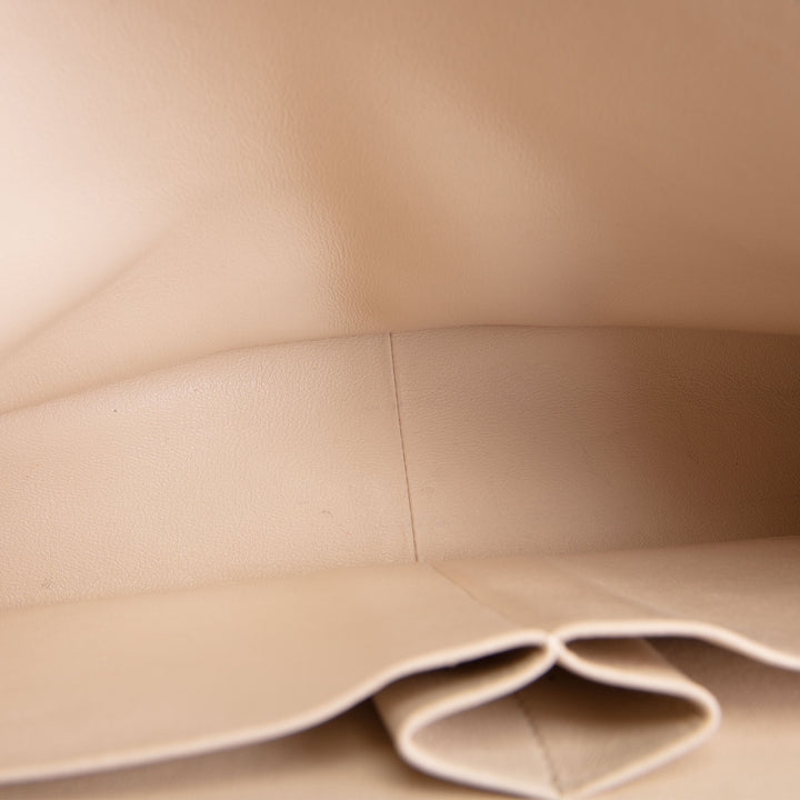 CHANEL Caviar Jumbo Double Flap Bag - Light Beige