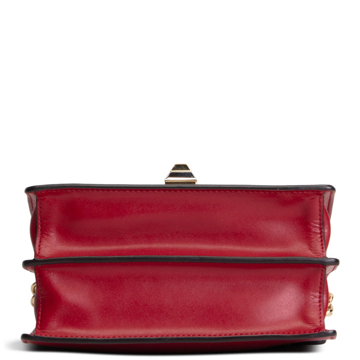 FENDI FF Embossed Kan I Shoulder Bag - Red