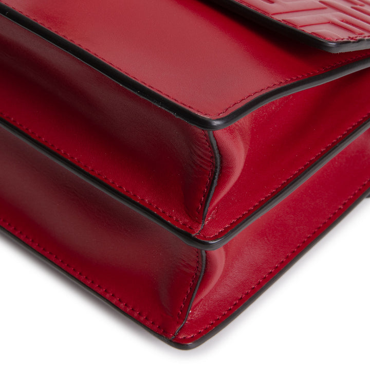 FENDI FF Embossed Kan I Shoulder Bag - Red
