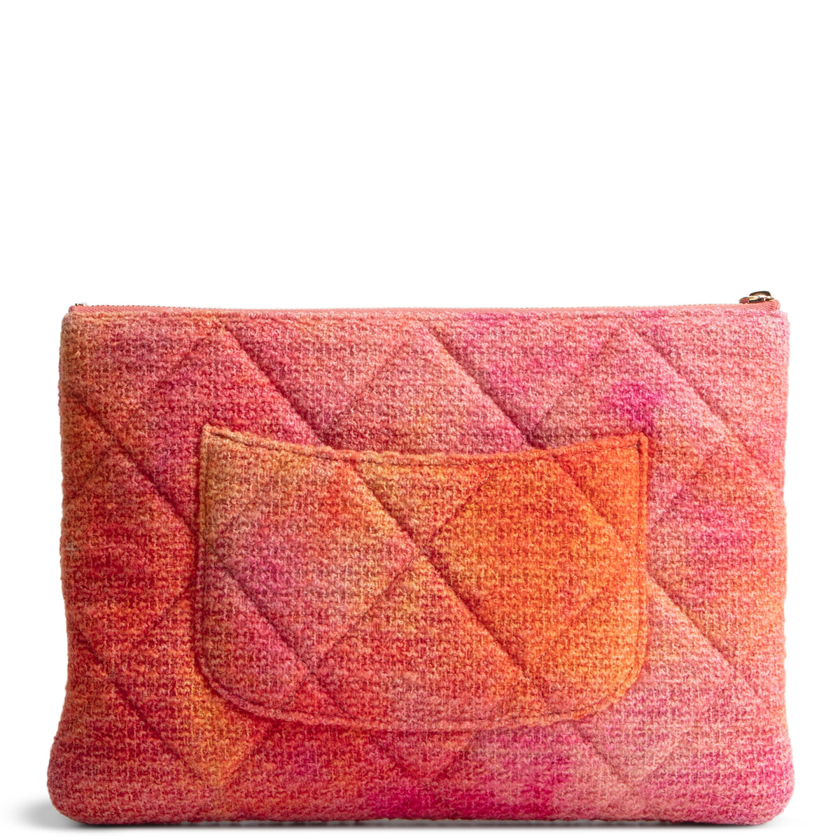 CHANEL Tweed Chanel 19 Cosmetic Case - Coral/Pink