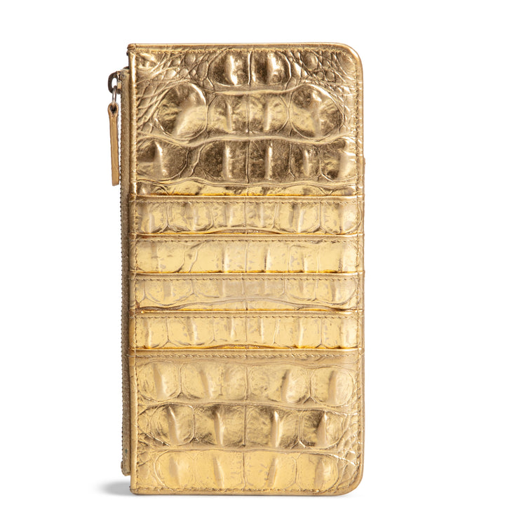 CHANEL Gold Crocodile Long Wallet