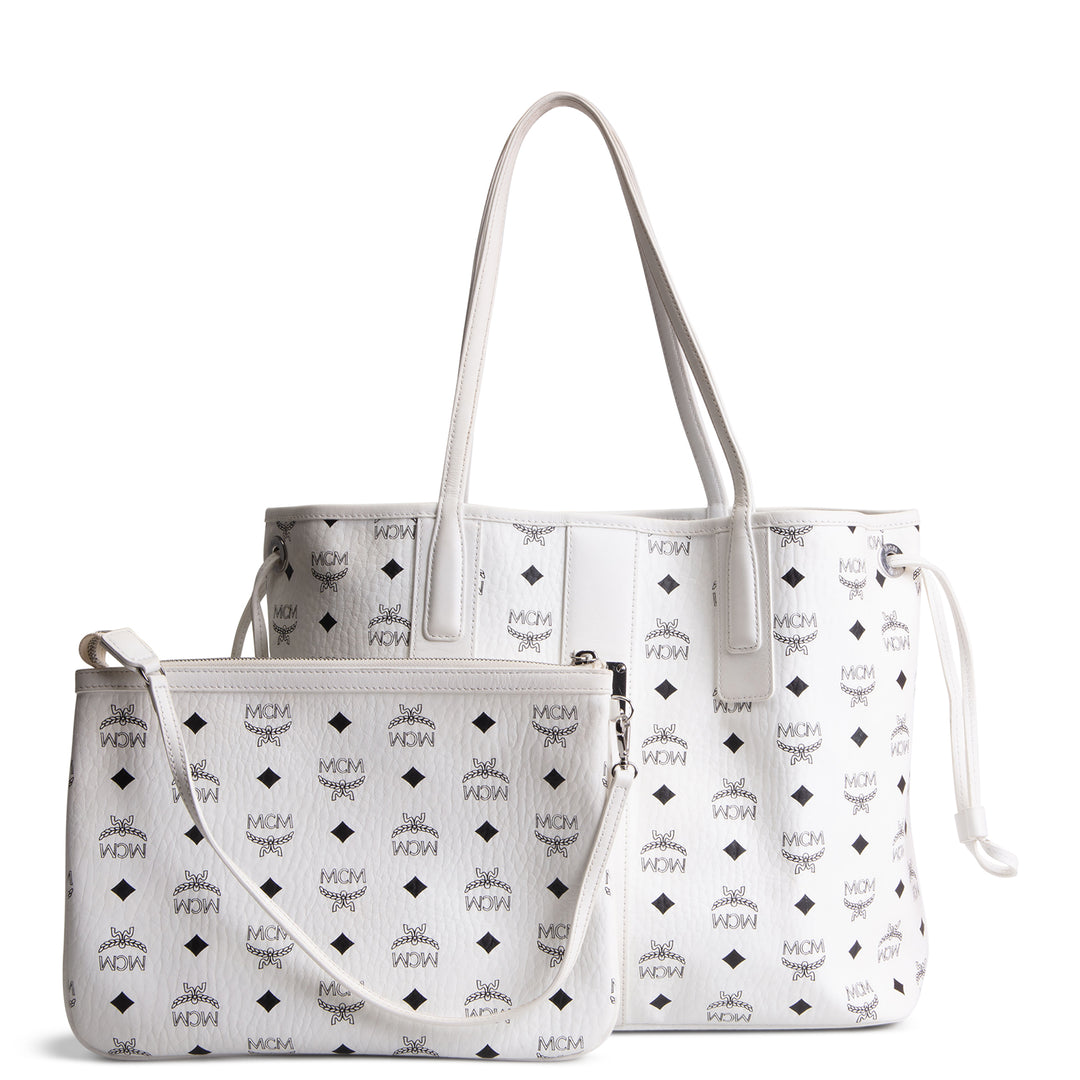 MCM Liz Visetos Reversible Tote w/ Pouch