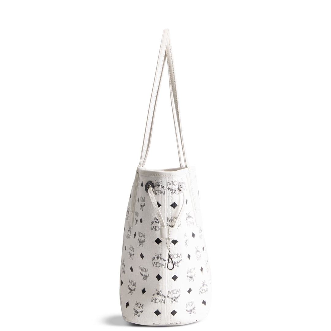 MCM Visetos Small Liz Tote - White