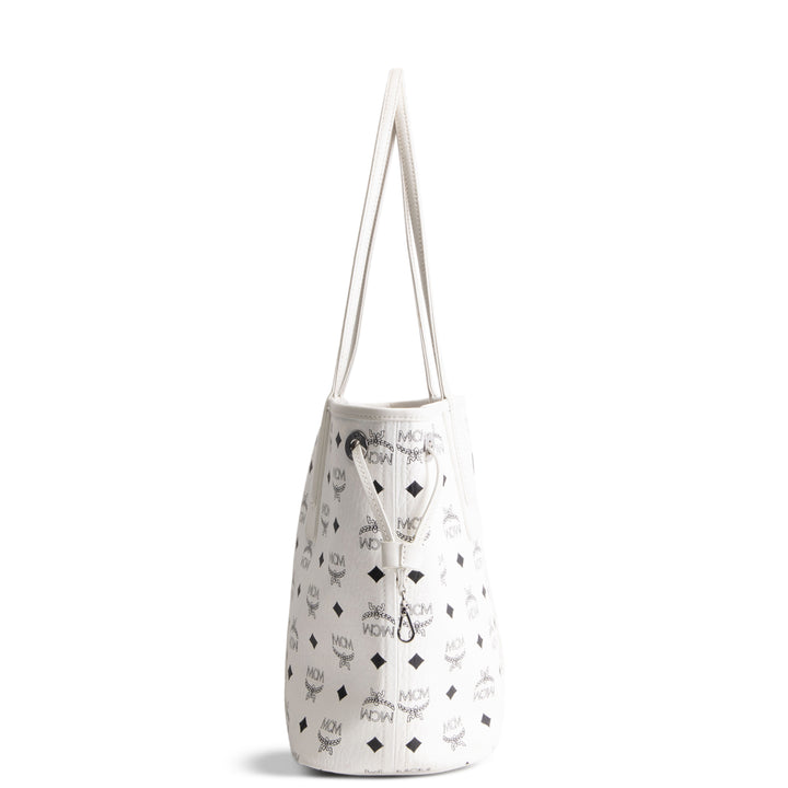 MCM Visetos Small Liz Tote - White