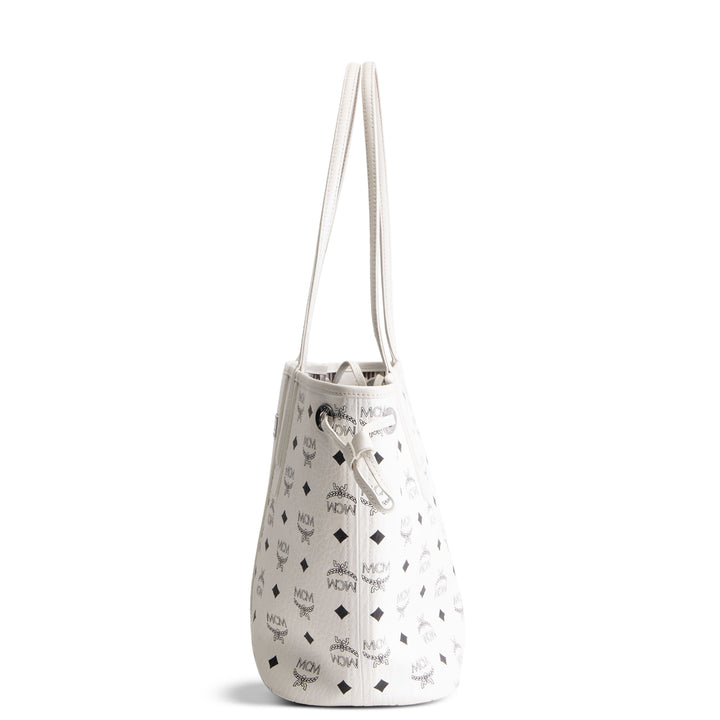 MCM Visetos Small Liz Tote - White