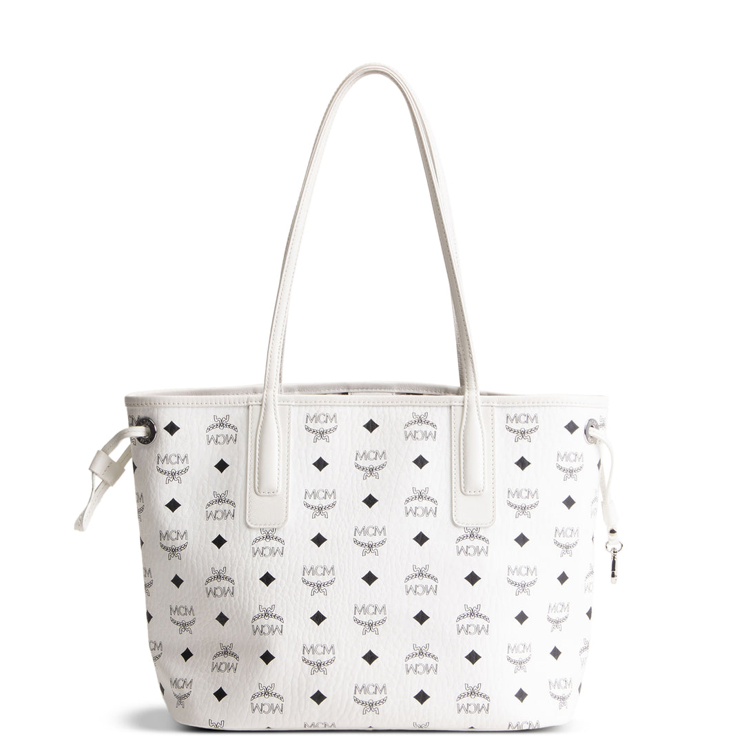 MCM Visetos Small Liz Tote - White
