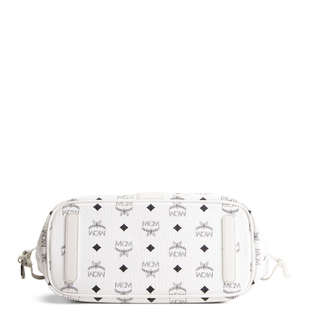 MCM Visetos Small Liz Tote - White