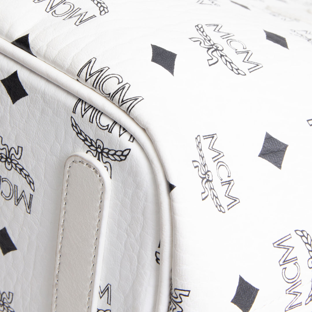 MCM Visetos Small Liz Tote - White