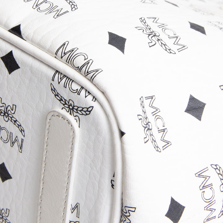 MCM Visetos Small Liz Tote - White
