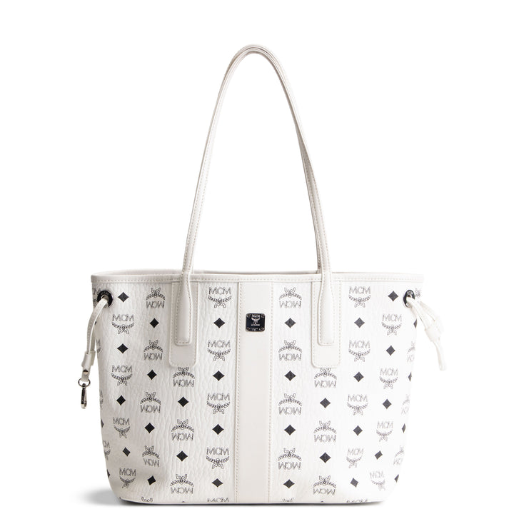 MCM Visetos Small Liz Tote - White