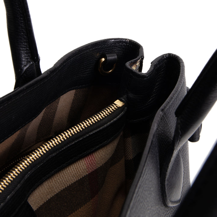 BURBERRY Calfskin Banner Tote - Python