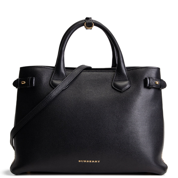 BURBERRY Calfskin Banner Tote - Python
