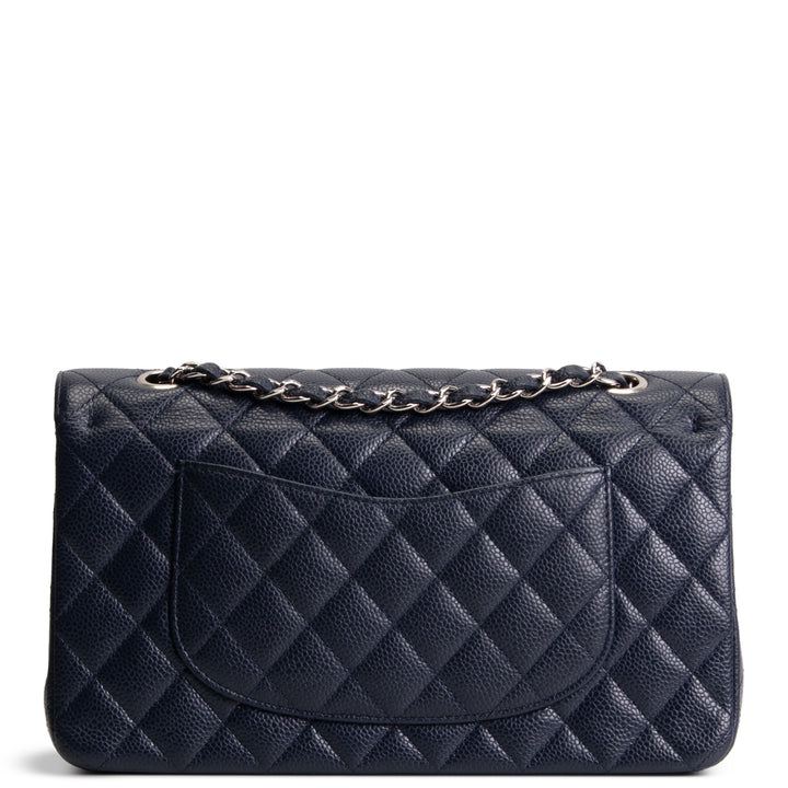 CHANEL Classic Caviar Medium Double Flap - Navy Blue