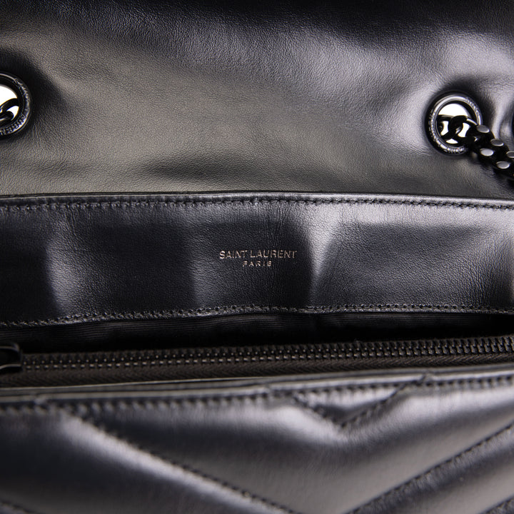 SAINT LAURENT Medium Loulou Shoulder Bag - Black