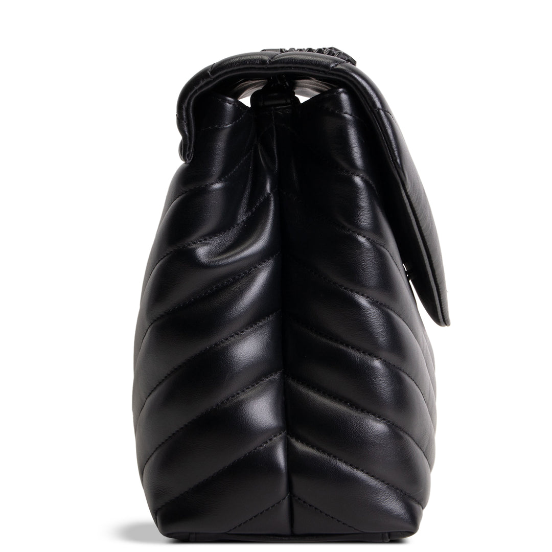 SAINT LAURENT Medium Loulou Shoulder Bag - Black