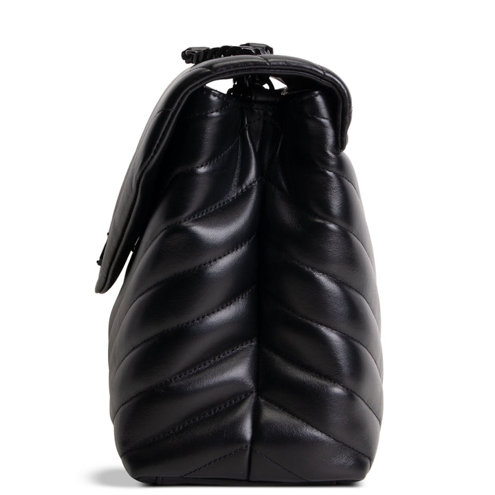 SAINT LAURENT Medium Loulou Shoulder Bag - Black