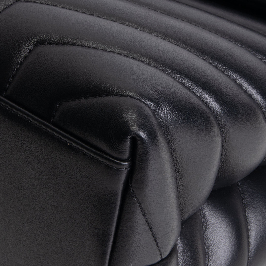 SAINT LAURENT Medium Loulou Shoulder Bag - Black