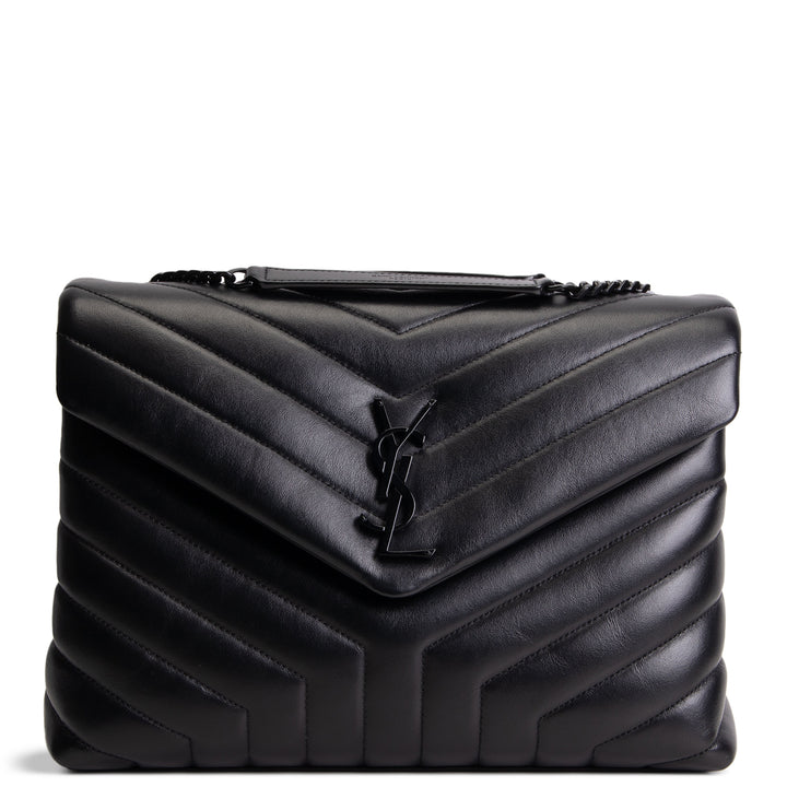 SAINT LAURENT Medium Loulou Shoulder Bag - Black