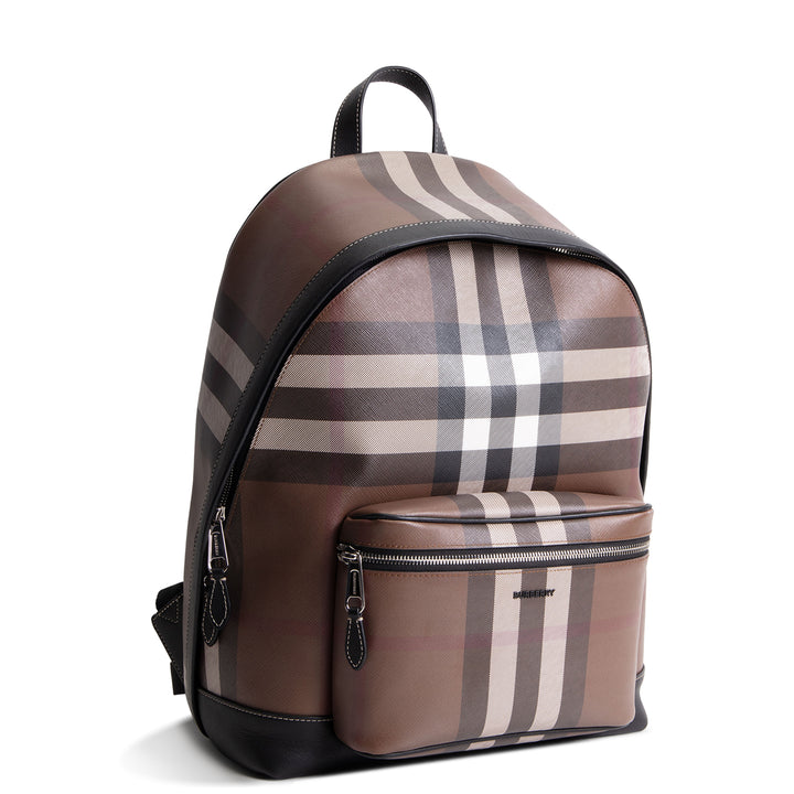 BURBERRY Jett Check Backpack E Canvas