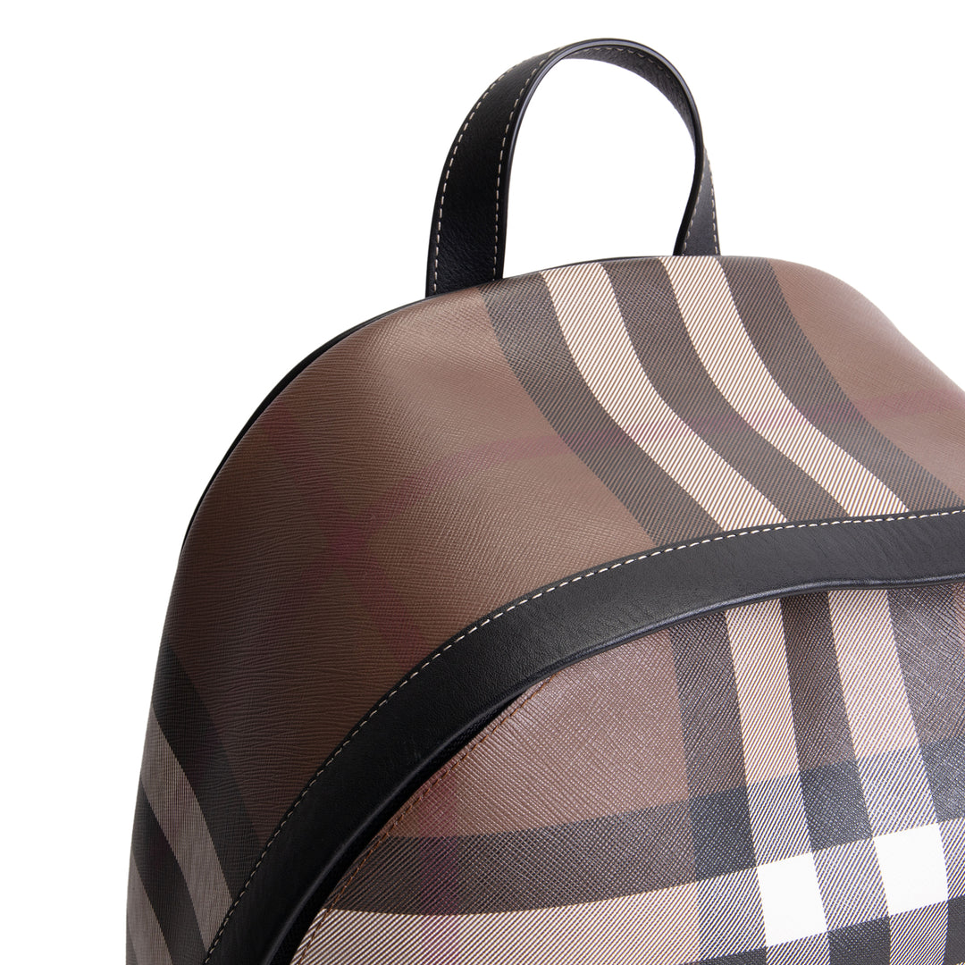 BURBERRY Jett Check Backpack E Canvas