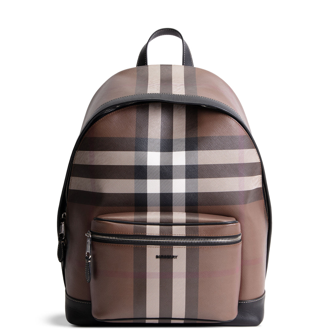BURBERRY Jett Check Backpack E Canvas