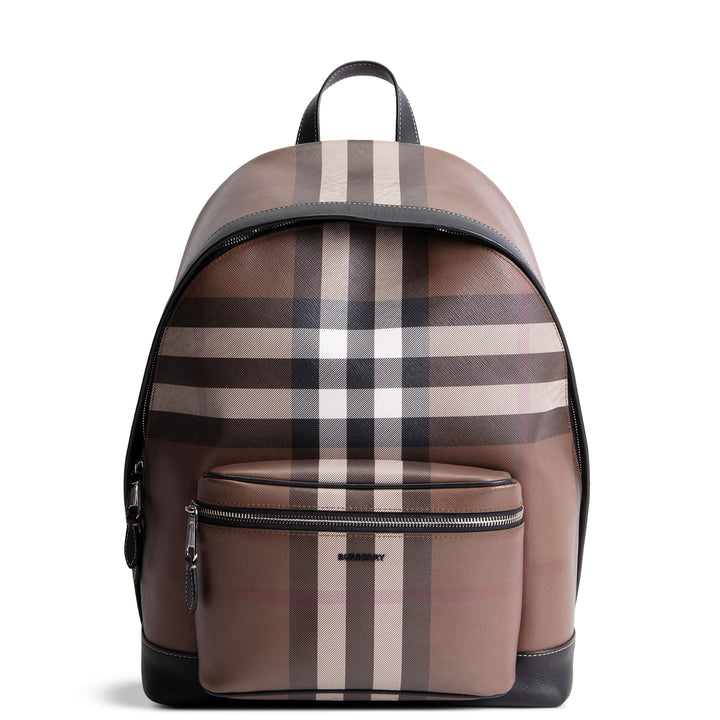 BURBERRY Jett Check Backpack E Canvas