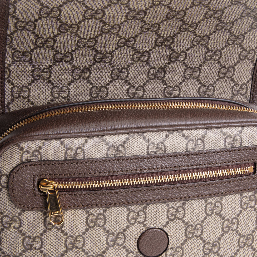GUCCI GG Supreme Studded Ophidia Flap Shoulder Bag