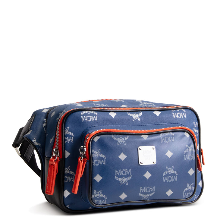 MCM Visetos Resnick Belt Bag - Blue/Orange