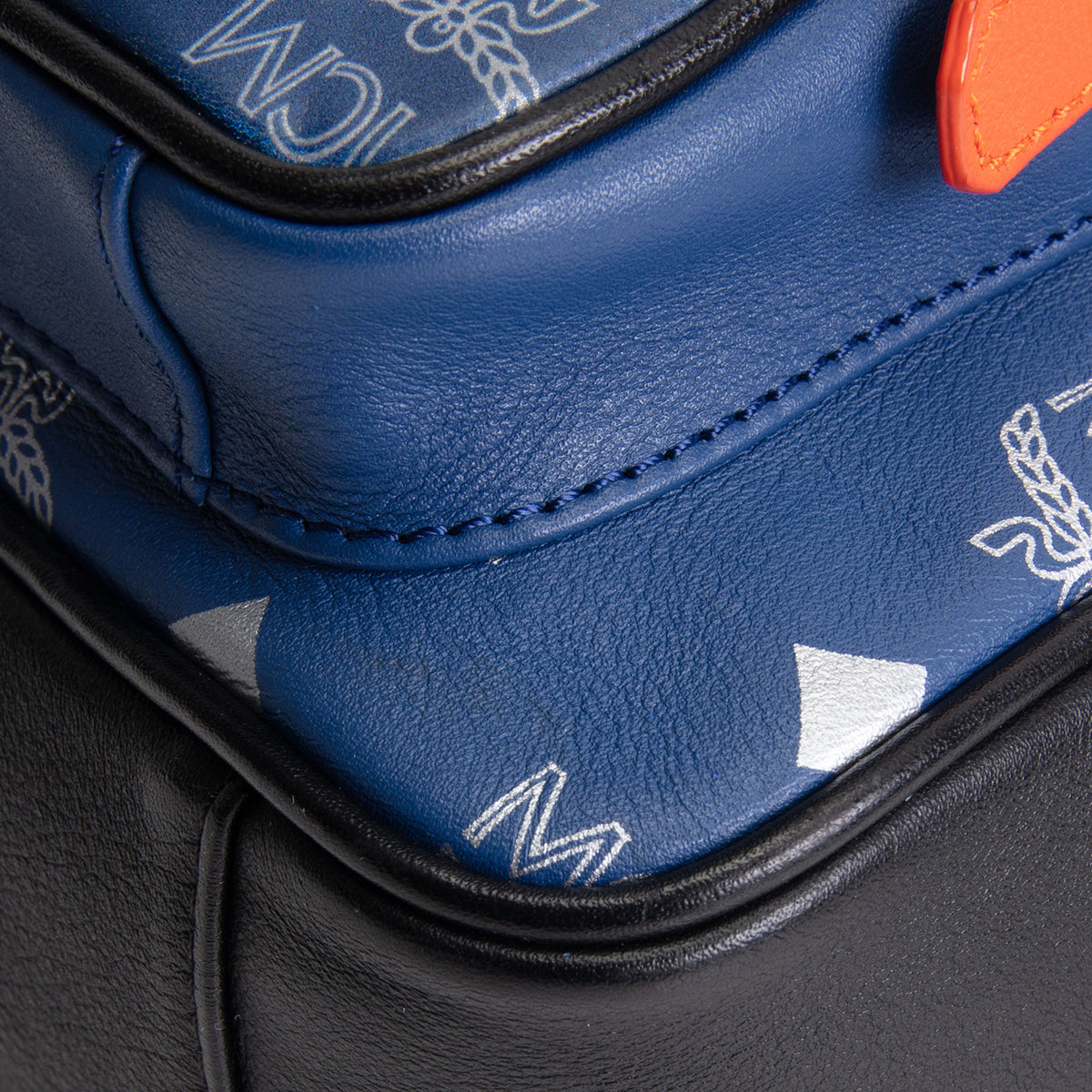 MCM Visetos Resnick Belt Bag - Blue/Orange