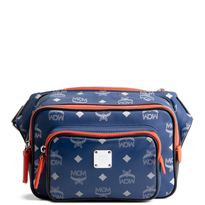 MCM Visetos Resnick Belt Bag - Blue/Orange