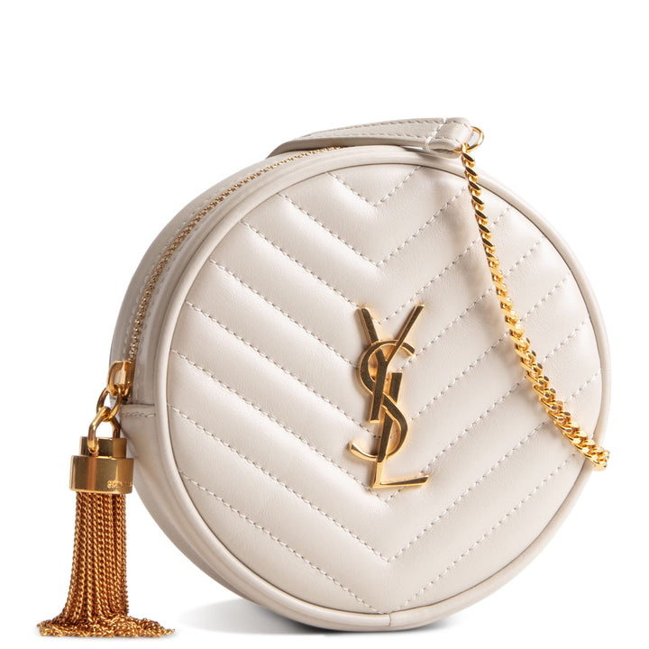 SAINT LAURENT Vinyle Belt Bag - Blanc Vintage
