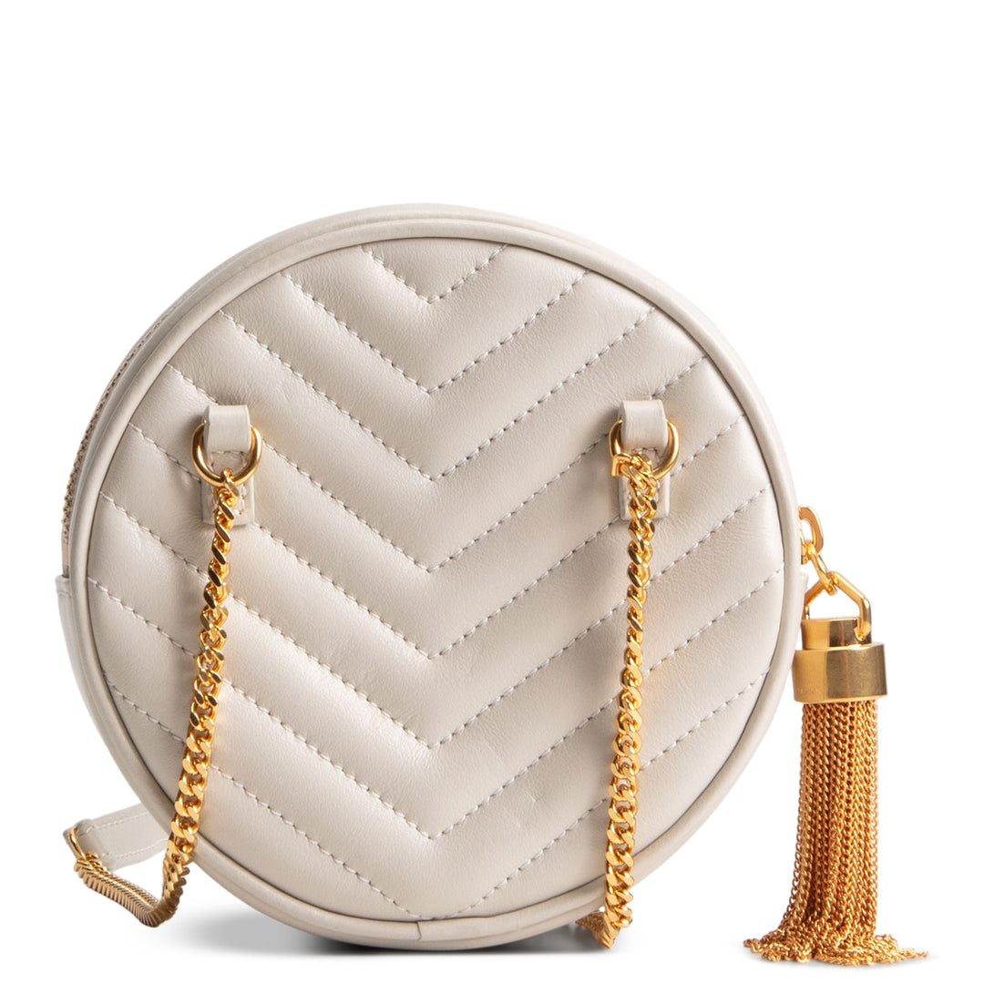SAINT LAURENT Vinyle Belt Bag - Blanc Vintage