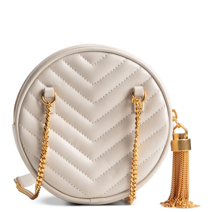 SAINT LAURENT Vinyle Belt Bag - Blanc Vintage