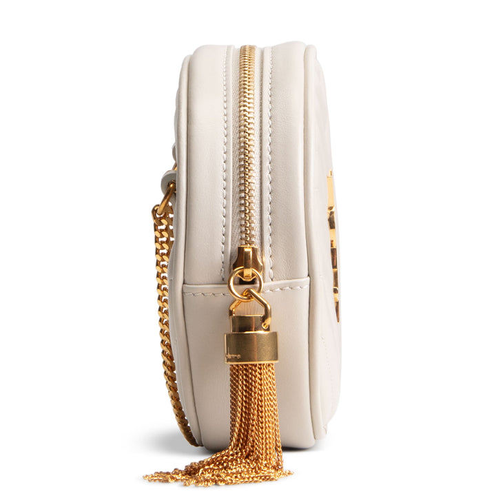 SAINT LAURENT Vinyle Belt Bag - Blanc Vintage