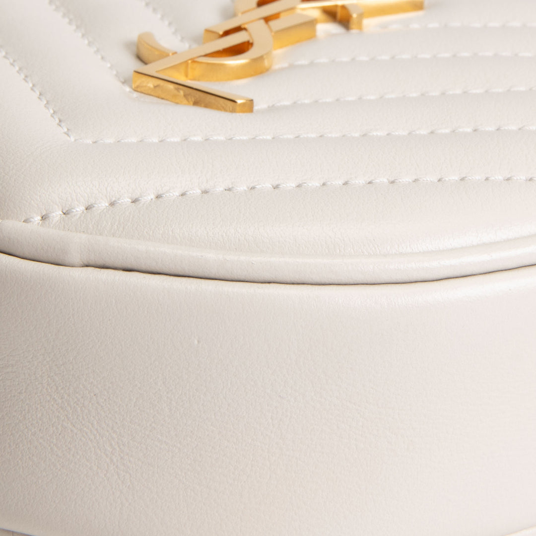 SAINT LAURENT Vinyle Belt Bag - Blanc Vintage