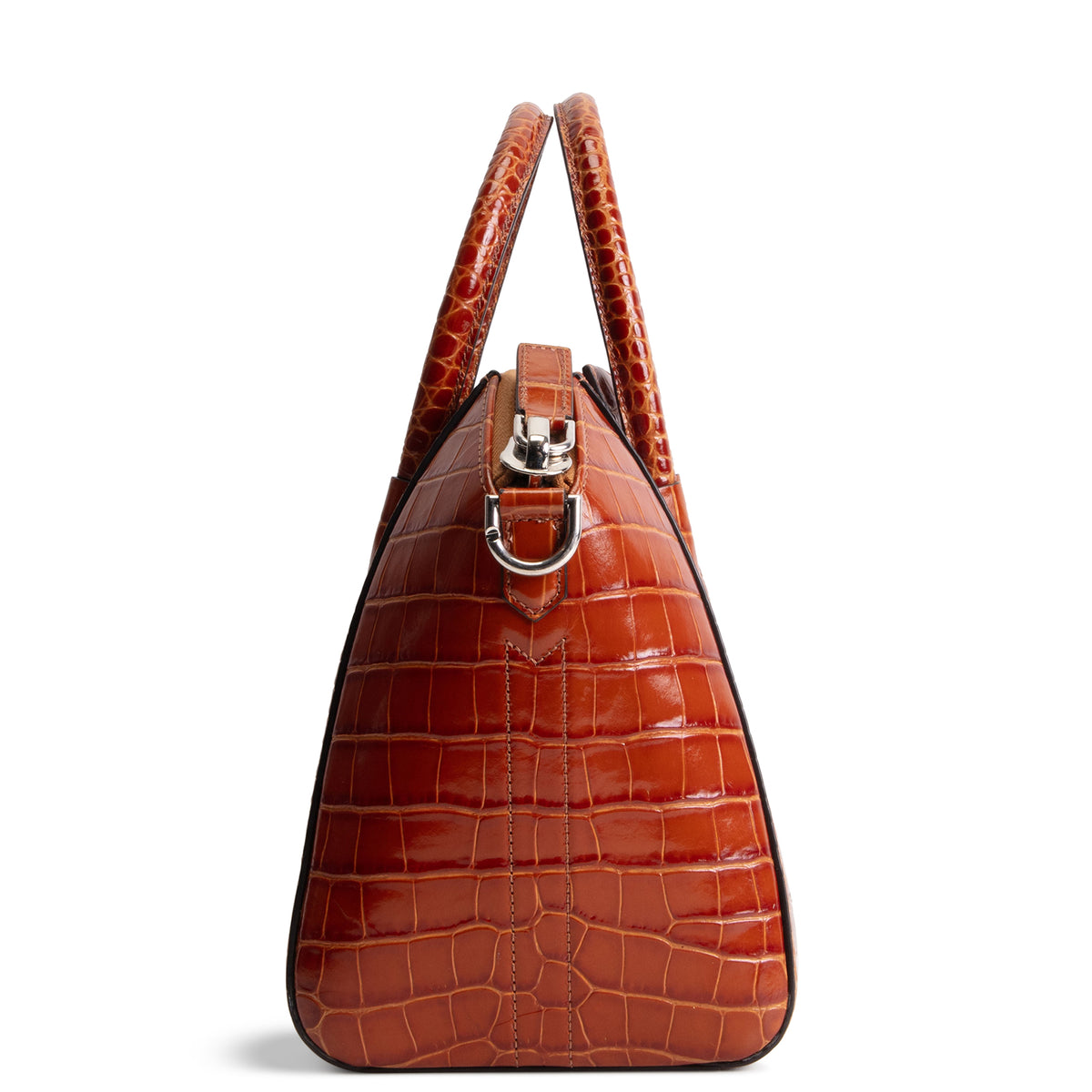 GIVENCHY Antigonia Crocodile Embossed - Small - Cognac