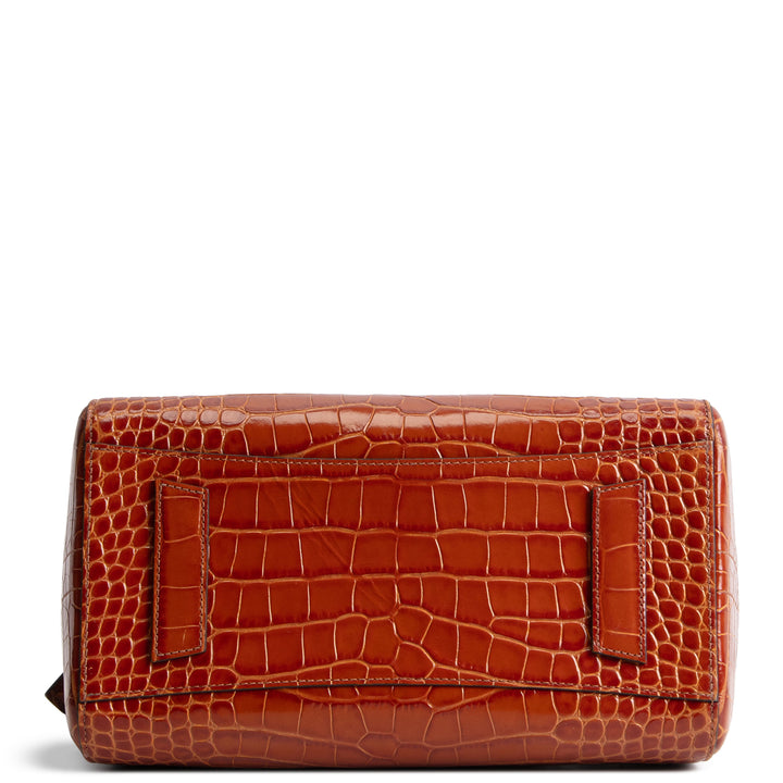 GIVENCHY Antigonia Crocodile Embossed - Small - Cognac