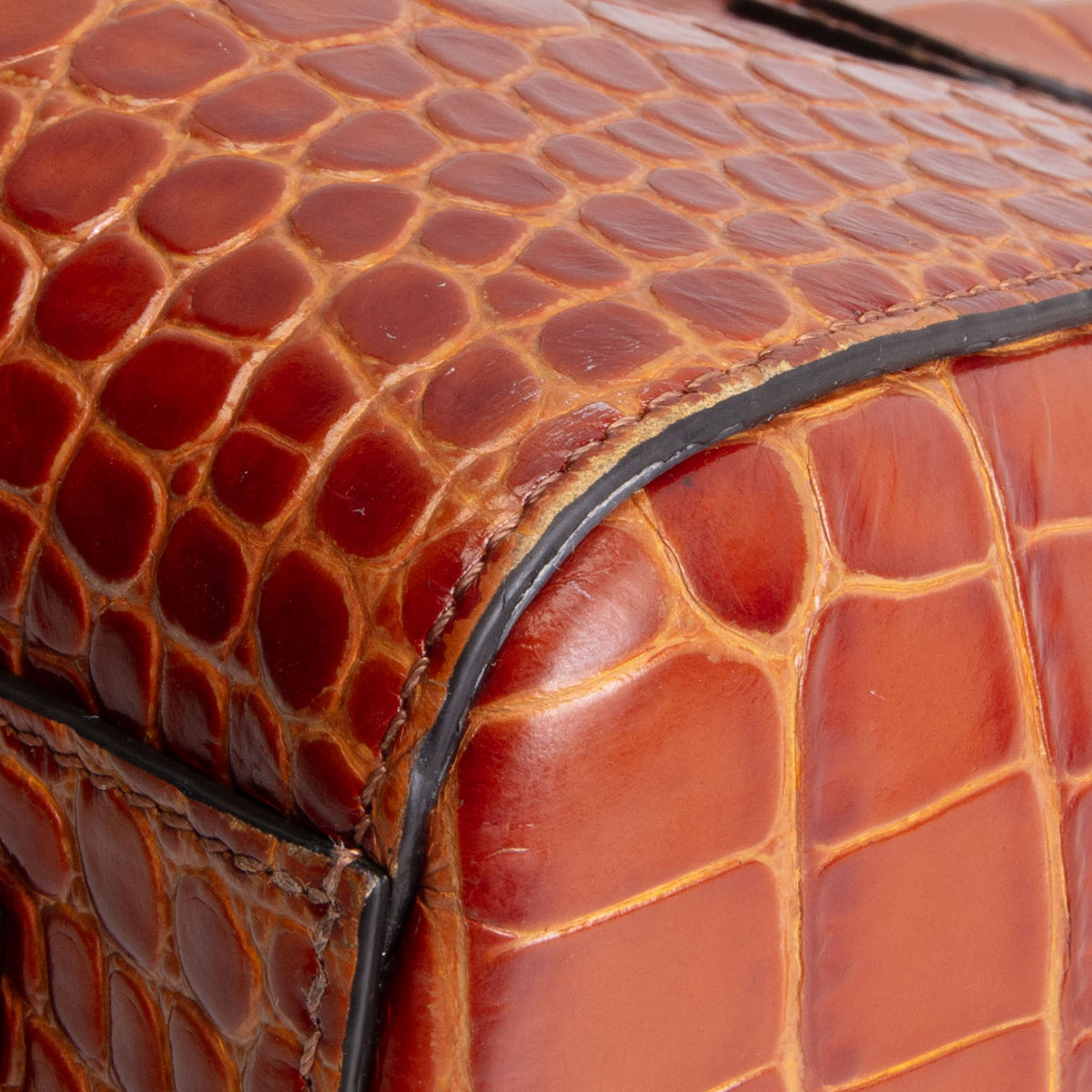 GIVENCHY Antigonia Crocodile Embossed - Small - Cognac