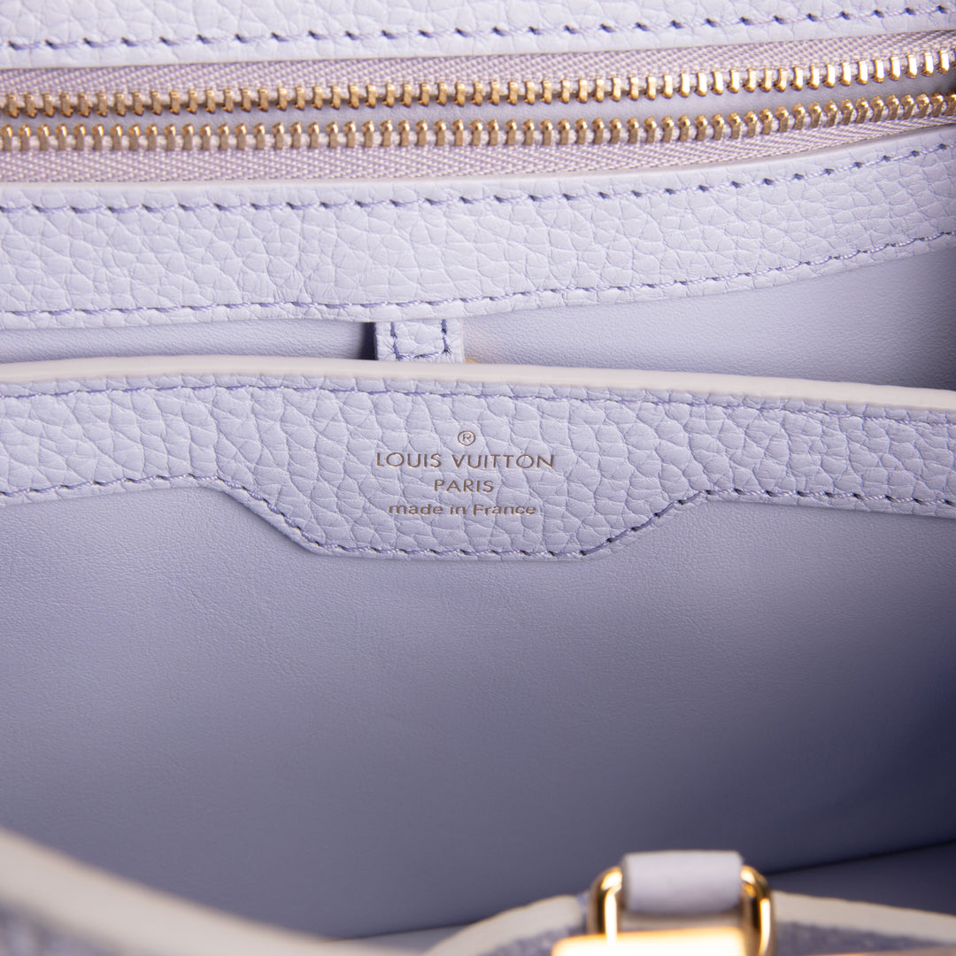 LOUIS VUITTON Taurillon Capucines BB - Lilac/Cream
