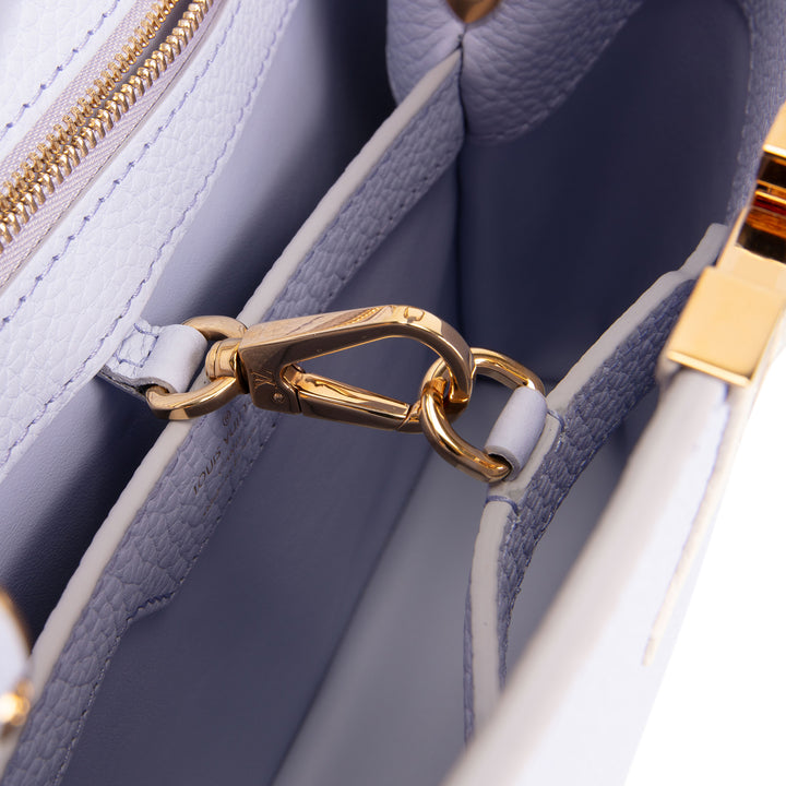 LOUIS VUITTON Taurillon Capucines BB - Lilac/Cream