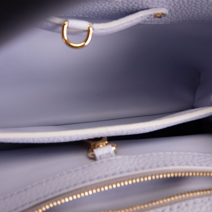 LOUIS VUITTON Taurillon Capucines BB - Lilac/Cream