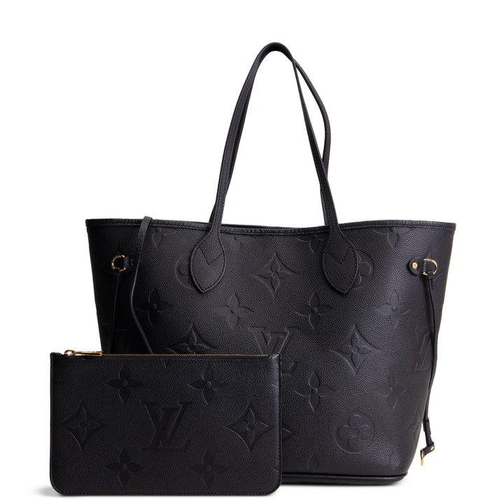 LOUIS VUITTON Monogram Giant Empreinte Neverfull w/ Pouch MM