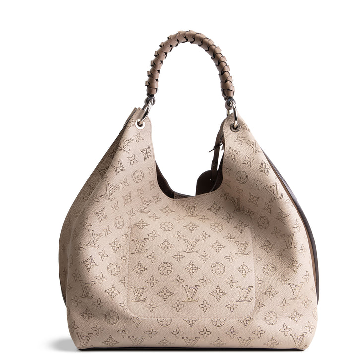 LOUIS VUITTON Monogram Mahina Carmel Hobo - Turtledove