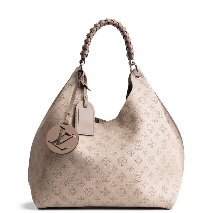 LOUIS VUITTON Monogram Mahina Carmel Hobo - Turtledove