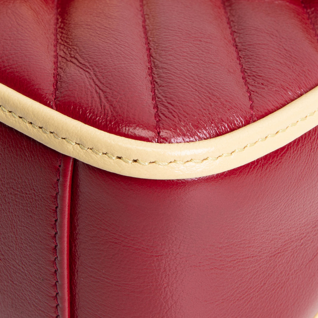 GUCCI Top Handle GG Marmont Torchon Shoulder Bag - Burgundy/Navy