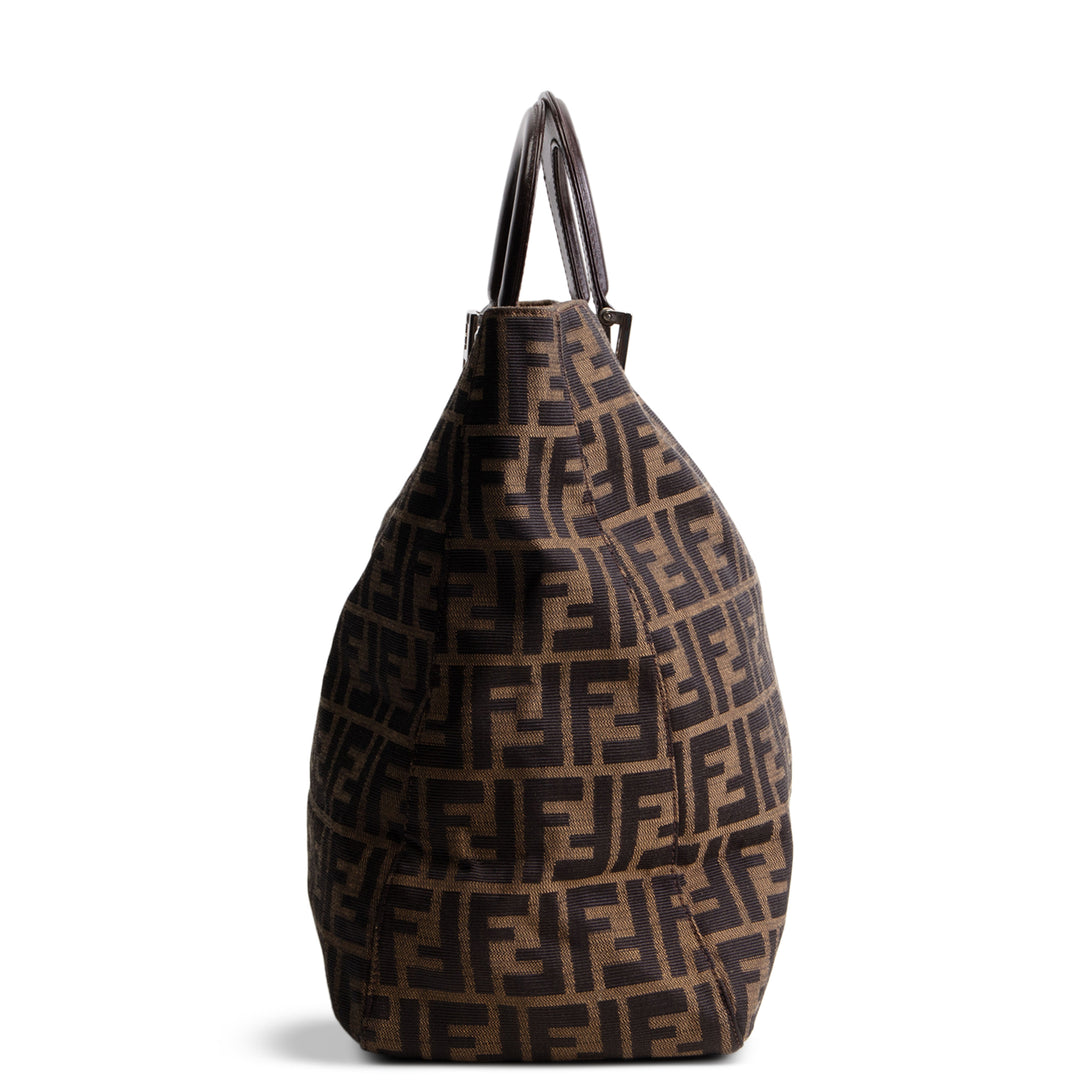 FENDI Zucca Top Handle Tote - Tobacco