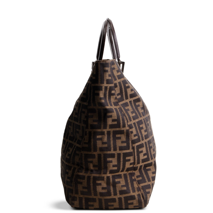 FENDI Zucca Top Handle Tote - Tobacco