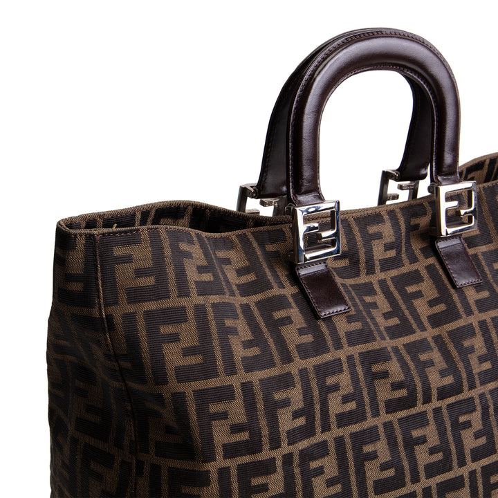 FENDI Zucca Top Handle Tote - Tobacco